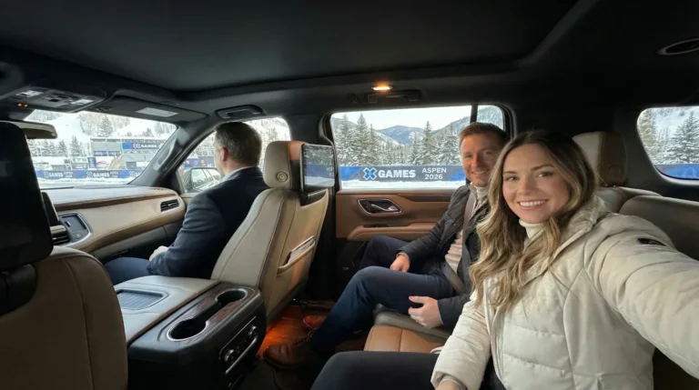 Married couple going to X Games in Aspen 2026 with private care service from Vail to Aspen